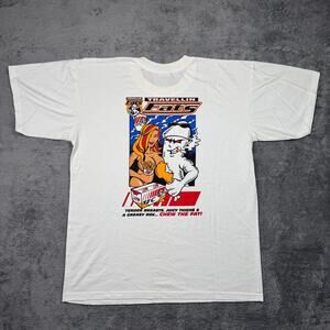 Vintage Travellin Fats Australia Tee Shirt Mens XL CHEW THE FAT Pub Bar T
